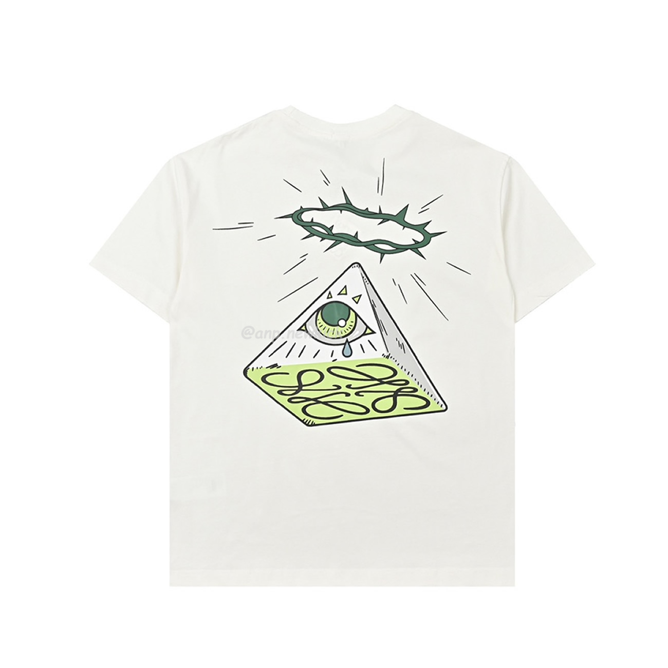 Loewe Angel Eye Printed White T Shirt (8) - newkick.vip